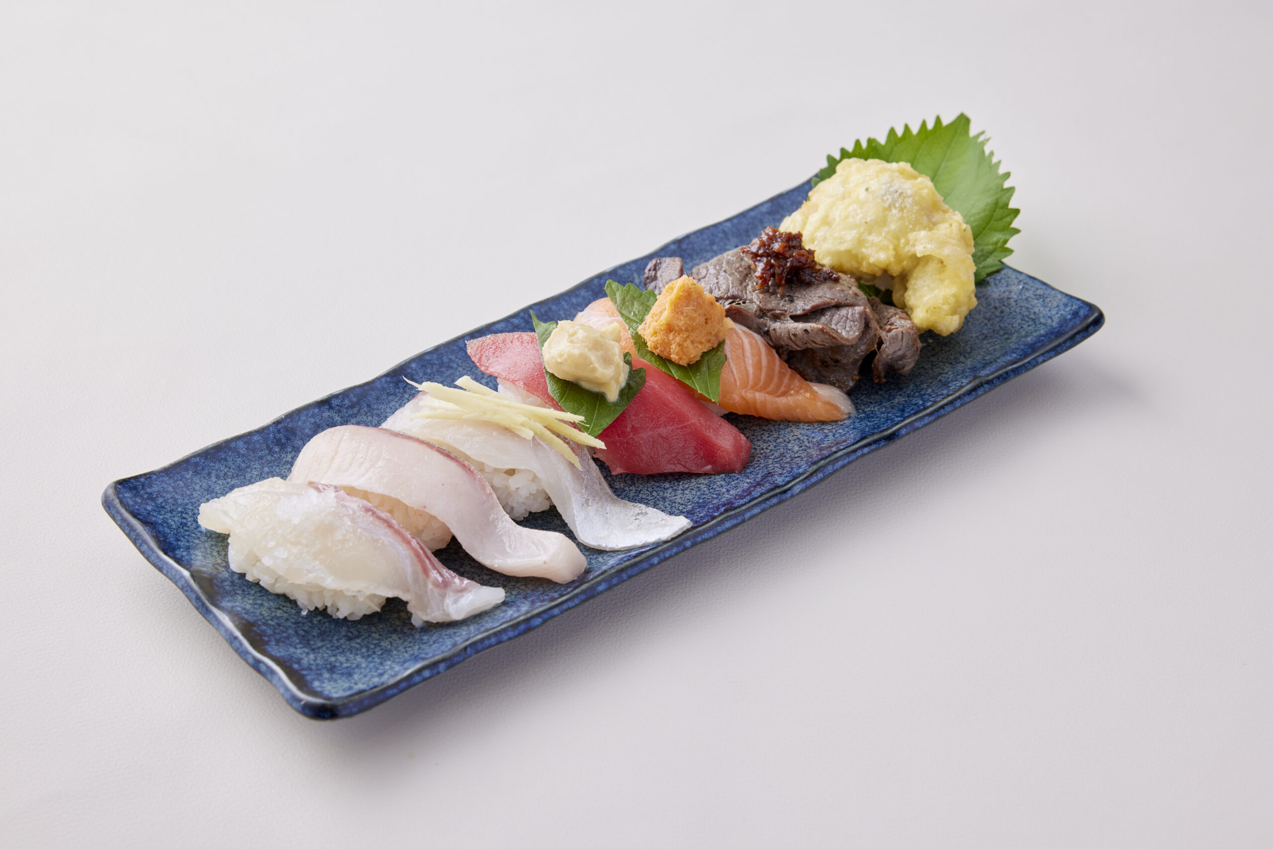 七周年七貫盛 熊本の食材を中心にした7貫の盛り合わせ